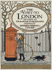 Illustrazione del frontespizio di The Visit to London (litografia a colori) da Francis Donkin Bedford