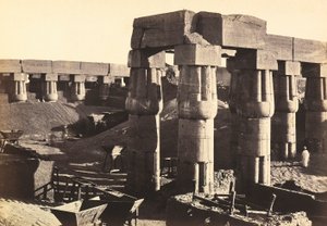 Colonnato del cortile della festa di Amenhotep III nel tempio di Luxor, Egitto da Francis Frith