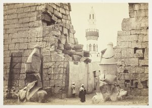 Ingresso al grande tempio, Luxor, 1857