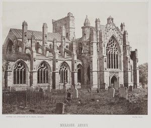 Abbazia di Melrose, c.1857 da Francis Frith