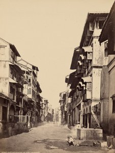 Case indigene nel forte, Bombay da Francis Frith