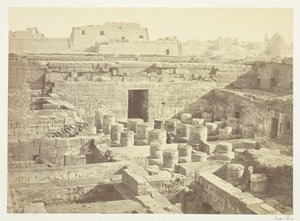 Nuovo scavo a Medinet-Haboo, 1860, stampato 1862 da Francis Frith