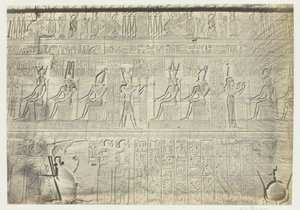 Sculture dal muro esterno, Dendera da Francis Frith
