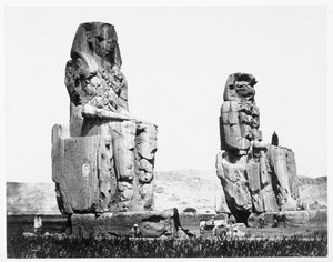 I Colossi di Memnone, Tebe, Egitto, 1860