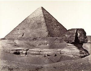 La Grande Piramide e La Grande Sfinge, 1858 da Francis Frith
