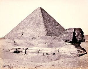 La Grande Piramide e la Grande Sfinge, da sud-ovest da Francis Frith
