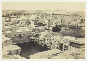 La Piscina di Ezechia, dalla Torre di Ippico, Gerusalemme da Francis Frith