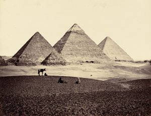 Le piramidi di El-Gizeh, da sud-ovest da Francis Frith