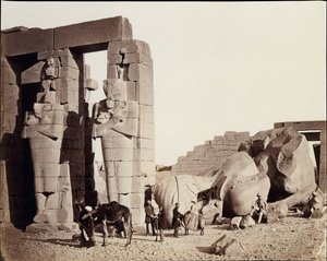Il Rameseum di El-Kurneh, Tebe da Francis Frith