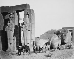 Il Ramesseum, Tebe, Egitto, 1858 da Francis Frith