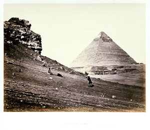 La seconda piramide, da sud-est da Francis Frith