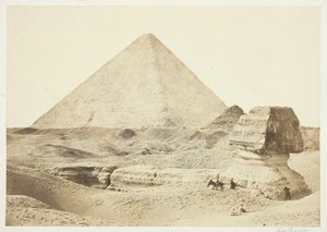 La Sfinge e la Grande Piramide da Francis Frith