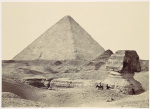 La Sfinge e la Grande Piramide, Giza da Francis Frith