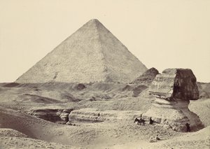 La Sfinge e la Grande Piramide, Giza, 1857 da Francis Frith