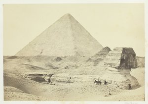 La Sfinge e la Grande Piramide, Giza, 1857 da Francis Frith