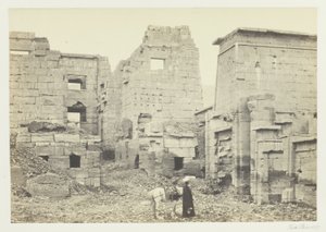 Il Palazzo del Tempio, Medinet Haboo da Francis Frith