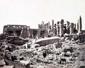 Il Tempio di El-Karnak da Sud-Est da Francis Frith