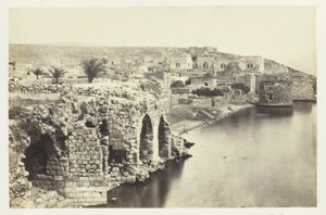 La città e il lago di Tiberio, da sud