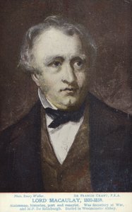 Thomas Babington Macaulay (1800-1859), politico e storico inglese