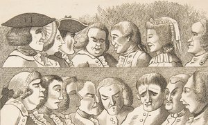 Tavola IV, da Regole per disegnare caricature, 26 febbraio 1788