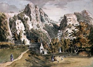 Cascata a Keswick, Cumberland da Francis Grose