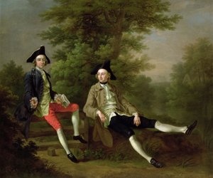 Ritratto di David Garrick (1717-79) (sinistra) e William Windham di Felbrigg (1717-61) (destra) c.1745