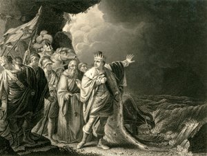 Canuto che rimprovera i suoi cortigiani da Francis Holl