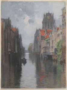 Dietro la Groote Kirk, Dordrecht, c.1880s da Francis Hopkinson Smith