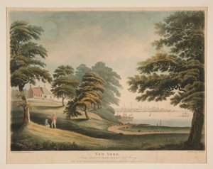 New York (dalla Hobuck Ferry House, New Jersey) da Francis Jukes