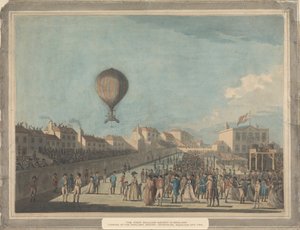 La Prima Ascensione in Mongolfiera in Inghilterra, Settembre 1784, dal Campo di Artiglieria, Moorfields