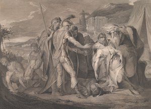 Re Lear piangente sul corpo di Cordelia