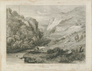 Dovedale - paesaggio (incisione) da Francis Legatt Chantrey