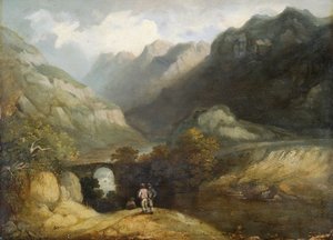 Pont Aberglaslyn, 1770-1840 da Francis Nicholson