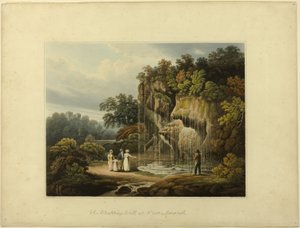 Il pozzo che cade a Knar Knarcsborough da Francis Nicholson