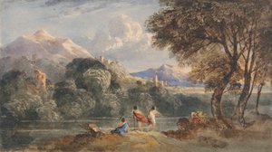 Paesaggio Classico con Figure da Francis Oliver Finch