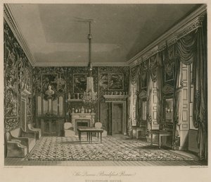 La sala della colazione della Regina, Buckingham House da Francis Phillip Stephanoff
