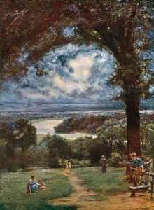 Il Tamigi a Richmond dalla terrazza da Francis S. Walker
