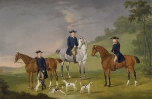 John Corbet, Sir Robert Leighton e John Kynaston con i loro cavalli e cani da Francis Sartorius