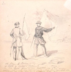 Bandiera di tregua, c.1860 da Francis Schell