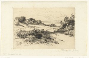 Paesaggio collinare vicino a Swanage da Francis Seymour Haden (Sir) (signed by artist)