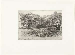 Paesaggio con un gregge di animali da Francis Seymour Haden (Sir) (signed by artist)