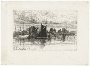 West London Rowing Club da Francis Seymour Haden (Sir) (signed by artist)