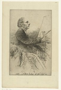 Autoritratto di Francis Seymour-Haden da Francis Seymour Haden (Sir) (signed by artist)