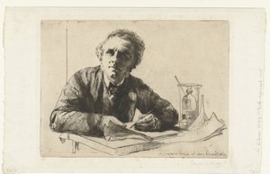 Autoritratto di Francis Seymour-Haden da Francis Seymour Haden (Sir) (signed by artist)