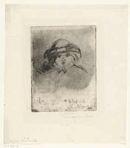 Testa di una ragazza da Francis Seymour Haden (Sir)