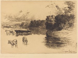 Un fiume del Lancashire da Francis Seymour Haden