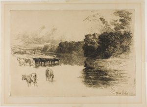 Un fiume del Lancashire da Francis Seymour Haden