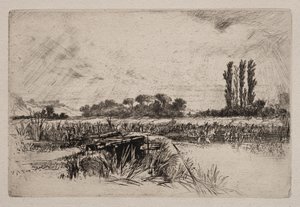 Un prato acquatico da Francis Seymour Haden