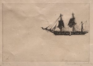 Rifacimento della barca, 1865 da Francis Seymour Haden