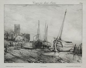 Barche da Pesca lungo la Spiaggia da Francis Seymour Haden
